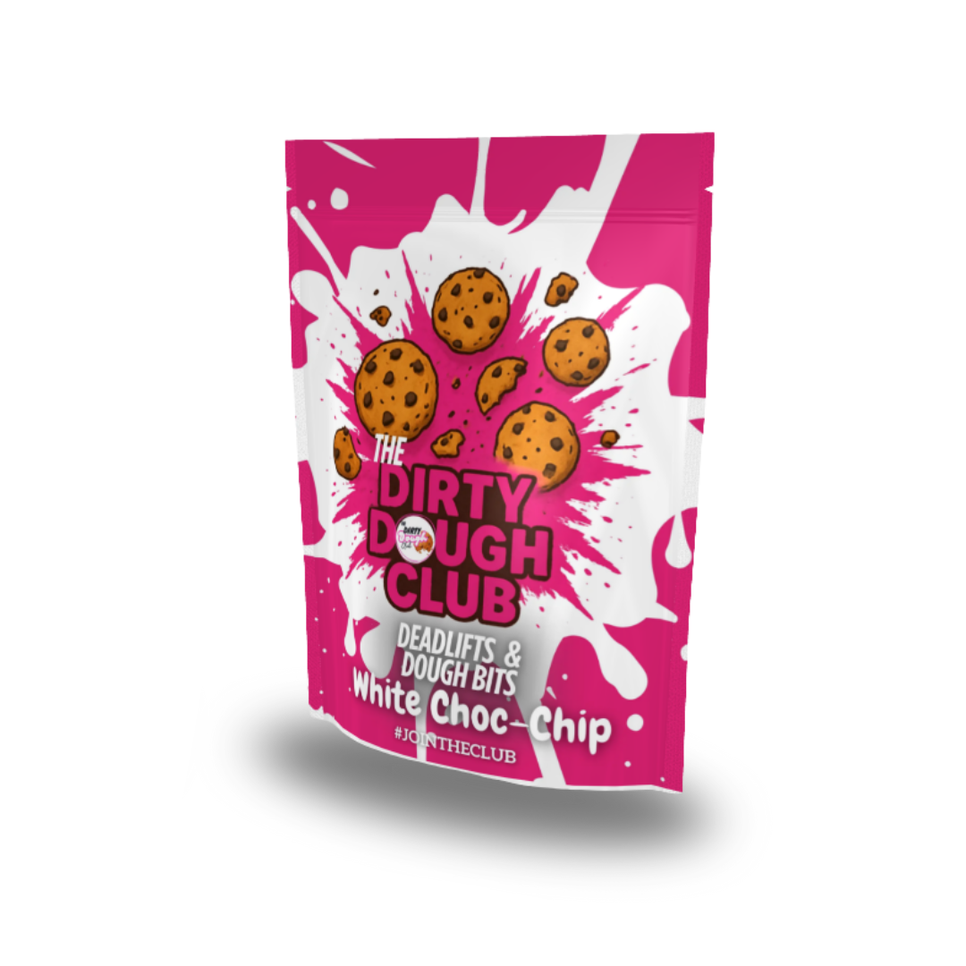 'Deadlifts & Dough Bits' White Choc-Chip (Coming soon!)